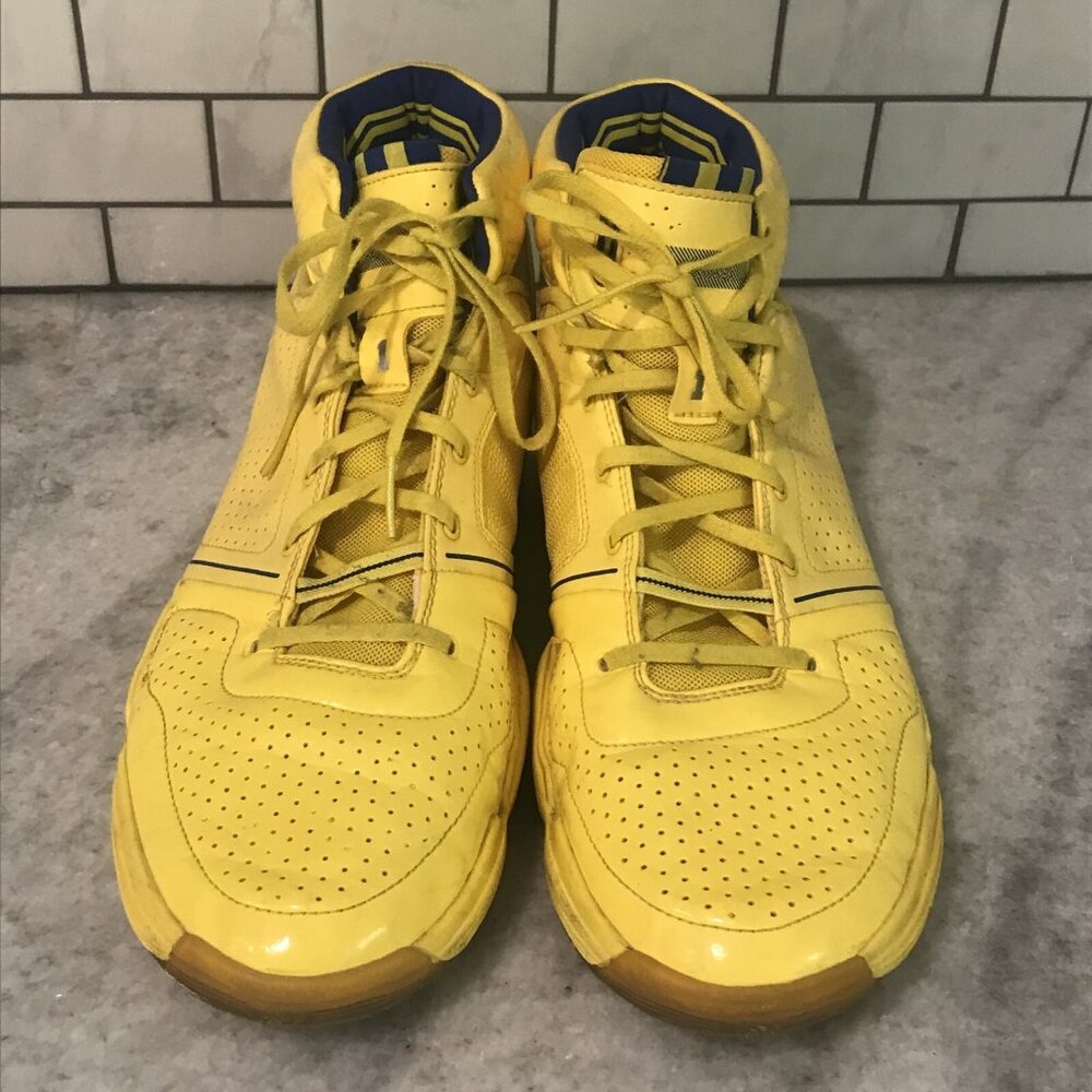 Adidas Adizero Sneakers Mens 15 Yellow Rose 1 Retro All Star Basketball Shoes - Picture 7 of 14